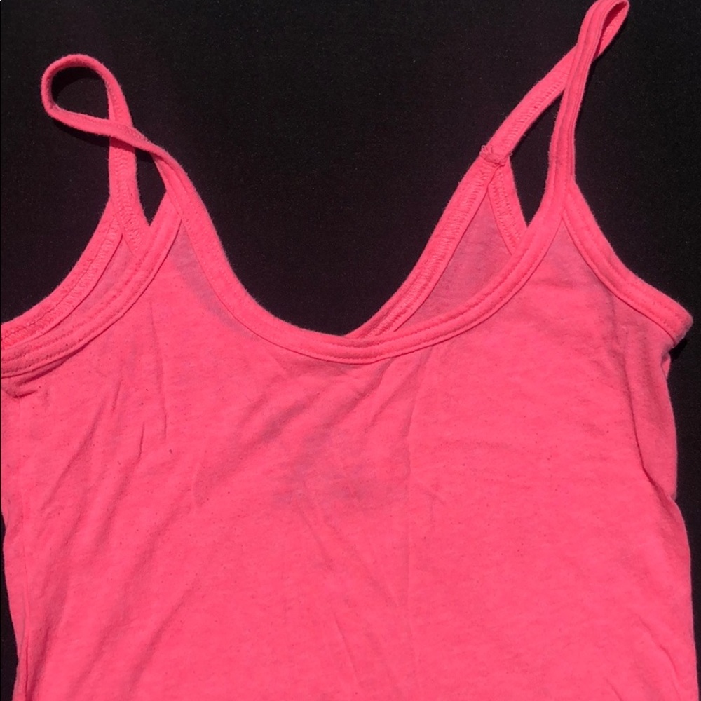 Pink spaghetti strap